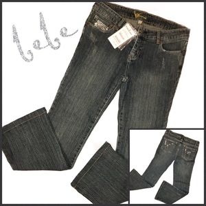 🌟HP🌟Bebe Kayla Distessed 5 Pkt Jeans NWT 32Waist